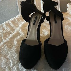 Black wedge with Ankle Strap